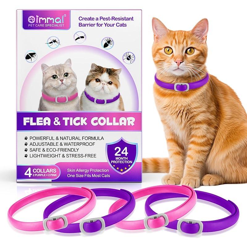 Efectividad y comodidad en el collar antiparasitario para gatos 4 pcs.